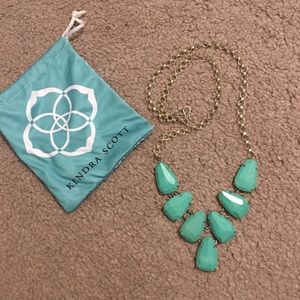 Kendra Scott Harlie Necklace Mint Seafoam & Gold